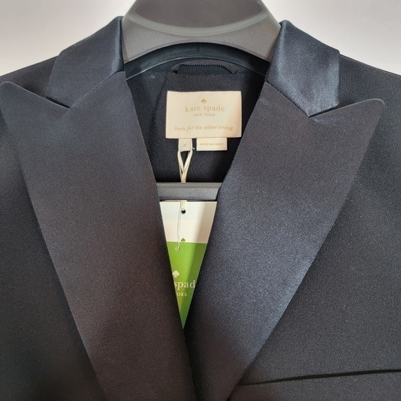Kate Spade Make Magic Black Crepe Blazer - Picture 6 of 13